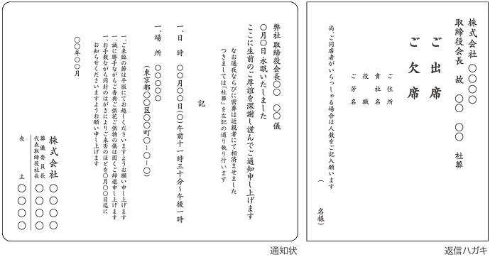 通知状（案内状）送付リストの作成