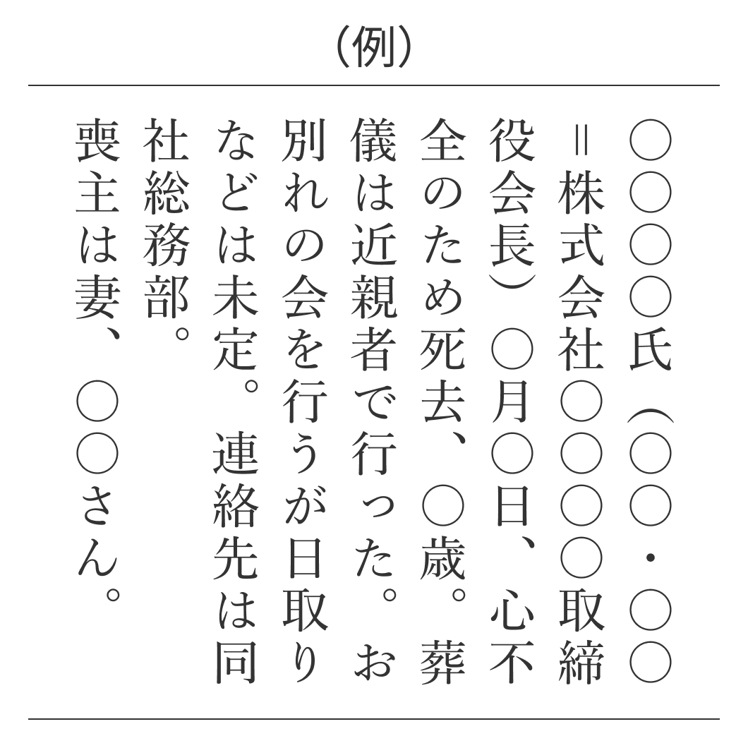 新聞の訃報記事（無料）